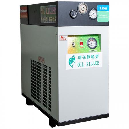 空壓機低溫淨化機 - OIL-KILLER系列空壓機低溫淨化機產品側面圖。