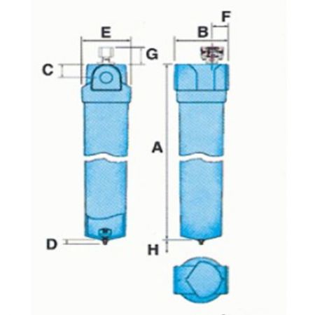 Replacement for PARKER High Pressure Ultra-precision Filter 40kg/㎠