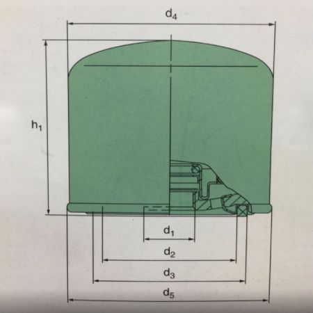 適用於MANN空壓機罐式油氣分離器系列平面圖